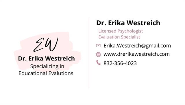 Dr. Erika Westreich, Evaluation Specialist
