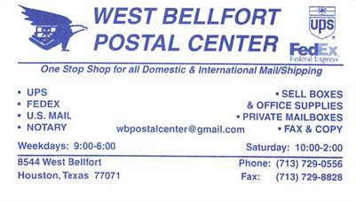 West Bellfort Postal Center